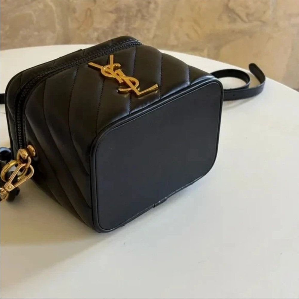 🎁 YSL GWP NOVELTY Black & Gold hard ware Quilted Vanity Crossbody Bag (BEAUTE) - Picture 3 of 11